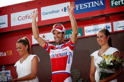 念願の勝利を獲得したダニエル・モレーノ（スペイン、カチューシャ）