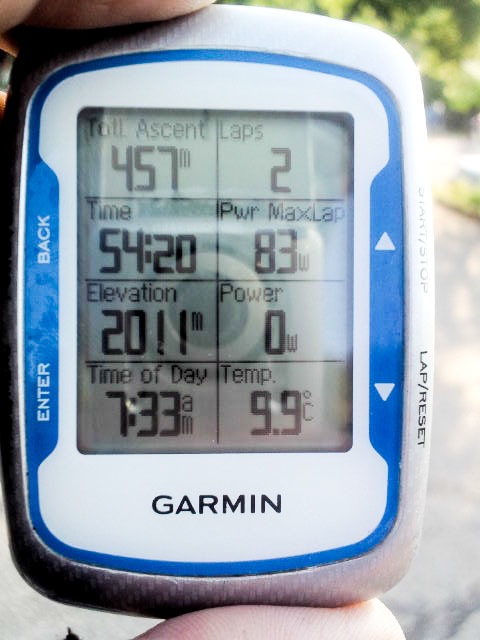 モーニングヴェロでたどり着いた地点は標高2000m、8月なのに9.9度！水曜日朝の7時半