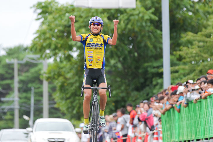 150kmを逃げ切った徳田優（鹿屋体育大）が優勝