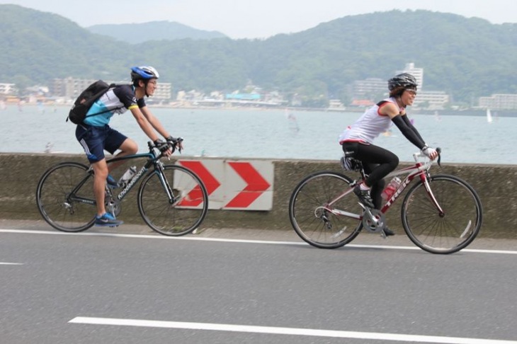 湘南の海岸線もコースに含まれる