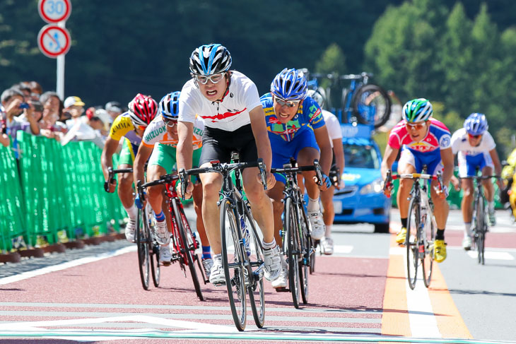 2013年 国民体育大会ロード（青年の部）2位に入った西村大輝（東京・シマノレーシング）