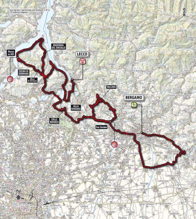 イル・ロンバルディア2013コースマップ