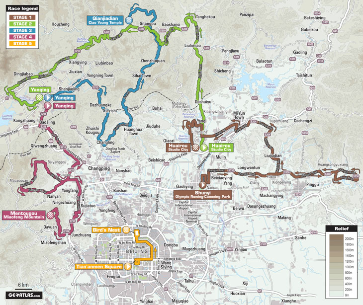 ツアー・オブ・北京2013コース全体図