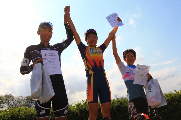 C2 1位武田 耕大(ARAI MURACA) 2位根本了慈(Champion System) 3位根本学(cycleclub3UP)