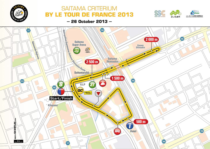 さいたまクリテリウムbyツール・ド・フランス　コース全体図