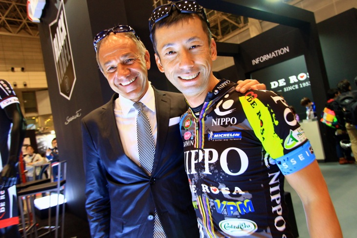 クリスティアーノ・デローザ氏と福島晋一(NIPPO・デローザ)
