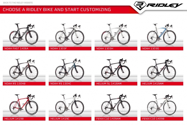 ロードからCX、MTBまで11車種が対象だ