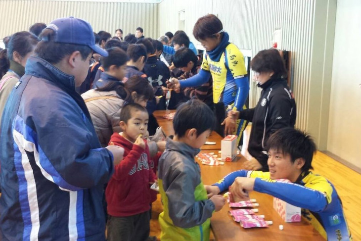 梅丹本舗の補給食は美味しいと子供たちから好評だった