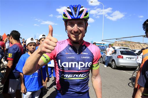 ステージ優勝を飾ったサッシャ・モドロ (イタリア、ランプレ・メリダ)