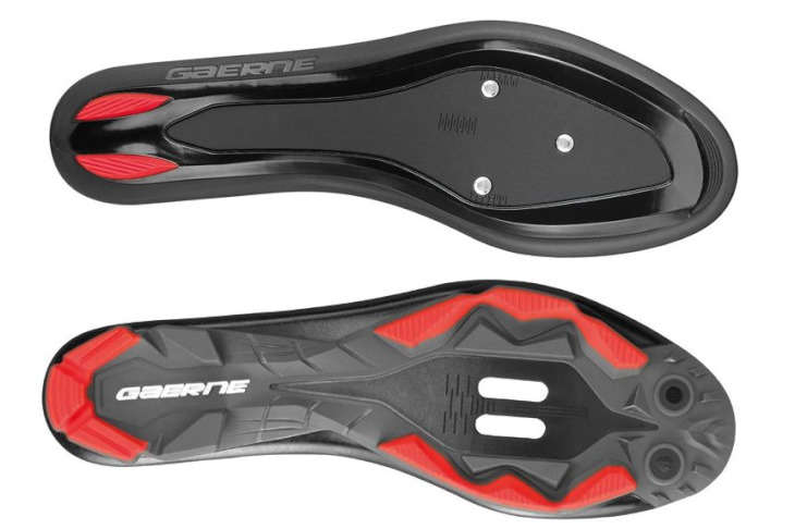 EPS LIGHT EVOLUTION SOLE(上、ロード用)とMTB 3DENSITY SOLE(下、MTB用)