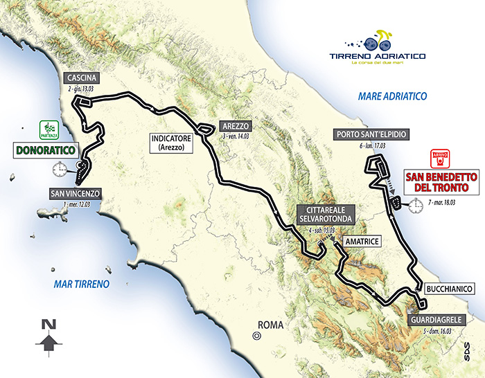 ティレーノ〜アドリアティコ2014コース全体図