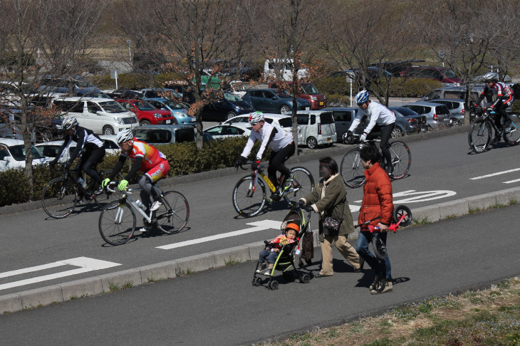 一般の来園者も興味深そうに眺めている