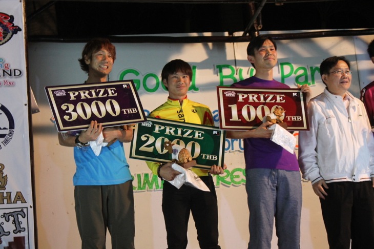 各年代別上位入賞者には賞金が授与される。斎藤亮もニッコリ