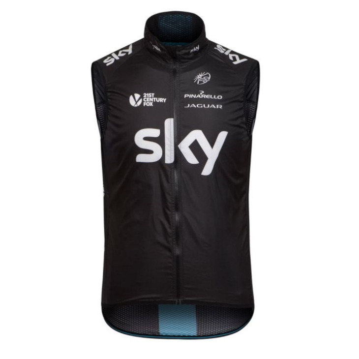 Rapha Team Sky Pro Team Gilet（ブラック、前面）