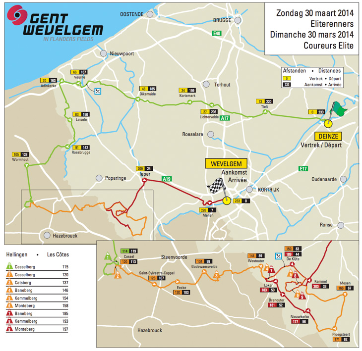 ヘント〜ウェベルヘム2014コースマップ