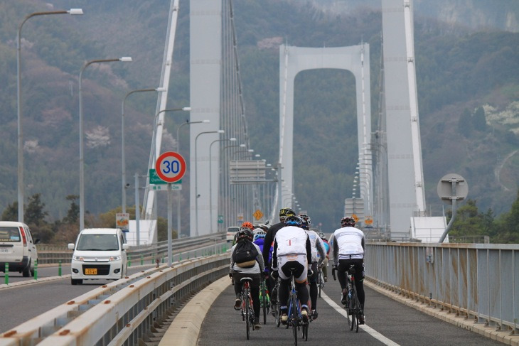 帰路はサイクリングロードを使う