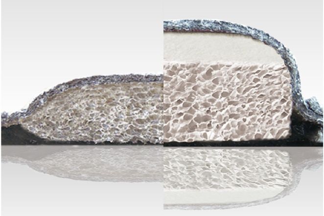 グローブには通常モデルに使用されるパッドの約2倍の厚さを誇る極厚パッドが採用される