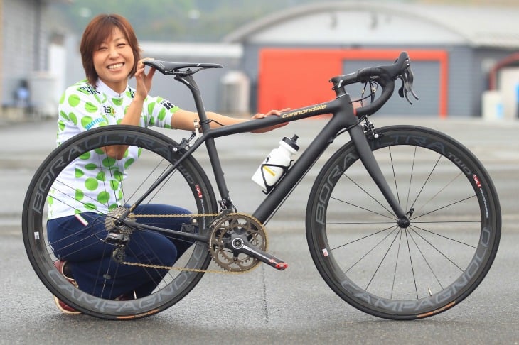 高瀬英子さん（TRC PANAMAREDS Ladies）のキャノンデール Supersix Evo Black Inc