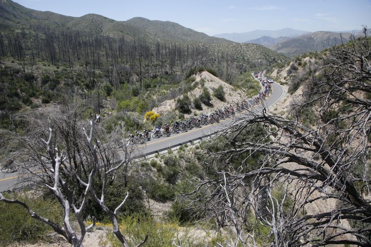 カリフォルニア州南部の山岳地帯を走る