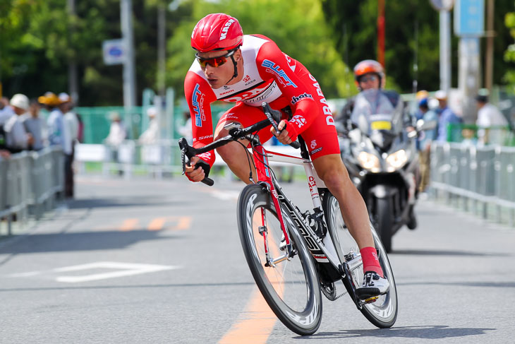 ツアー・オブ・ジャパン2014堺TT優勝のウィリアム・クラーク（ドラパックプロフェッショナルサイクリング）