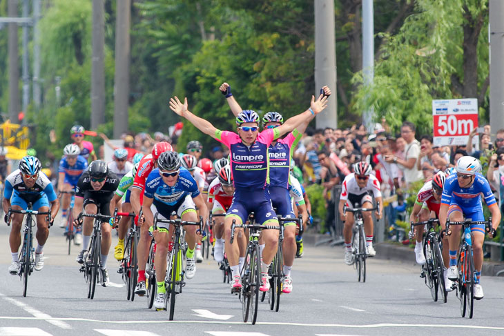 2014年ツアー・オブ・ジャパン東京ステージを制したのはニッコーロ・ボニファツィオ（イタリア、ランプレ・メリダ）