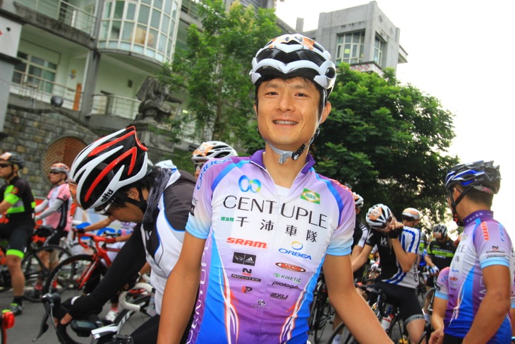 前回2011年大会優勝者の范永奕(台湾)。今回もトップで登り切った