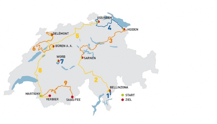 ツール・ド・スイス2014コース全体図