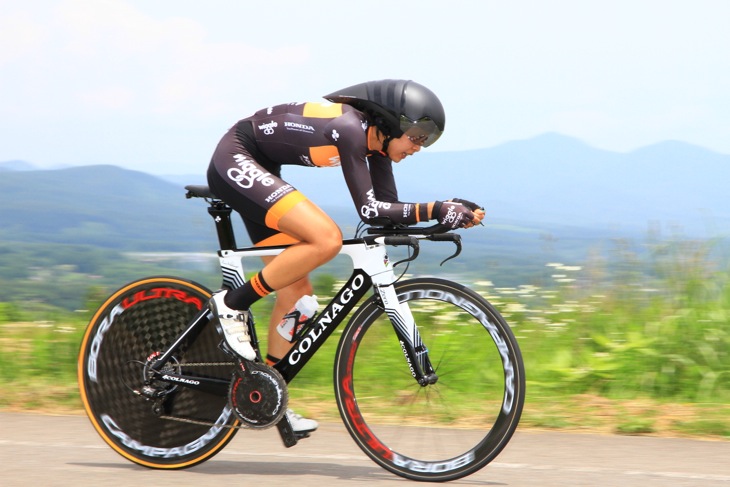 女子エリート 1位 萩原麻由子(Wiggle HONDA)