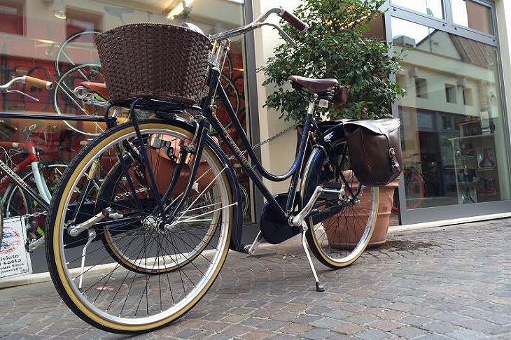 ピナレロがイタリアで発売している実用車。クラシックなスタイルが美しい。(写真はトレヴィーゾを取材した際に撮影したもの)