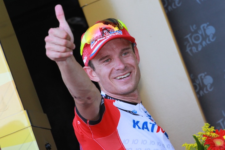 ツールで初のステージ優勝を挙げたアレクサンダー・クリストフ(ノルウェー、カチューシャ)