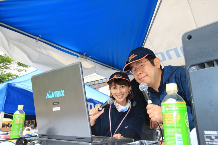 XC系競技のMCを務めたのは絹代さんと、普段は競輪の実況解説を専門としている和田年弘さん