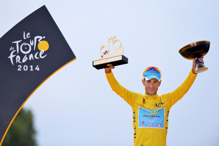 2014年ツール・ド・フランスで第101代チャンピオンに輝いたヴィンチェンツォ・ニーバリ（イタリア、アスタナ）