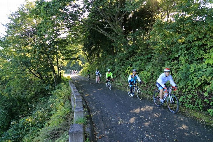 山間のコースを走り抜ける