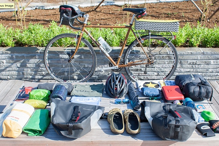 自転車旅の装備を紹介するコンテンツも