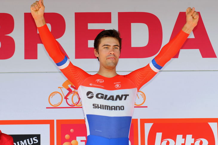 UCIワールドツアー初勝利を飾ったトム・ドゥムラン（オランダ、ジャイアント・シマノ）