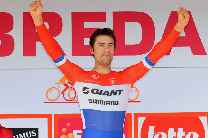 UCIワールドツアー初勝利を飾ったトム・ドゥムラン(オランダ、ジャイアント・シマノ)