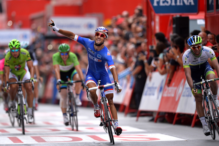 マシューズをかわして勝利したナセル・ブアニ(フランス、FDJ.fr)