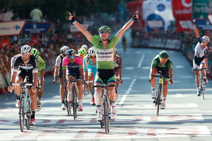 ブエルタでステージ4勝したジョン・デゲンコルブ（ドイツ、ジャイアント・シマノ）