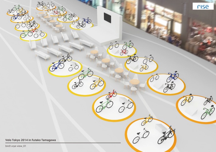 国内の自転車展示会としては初めてのディスプレイ型を採用した会場