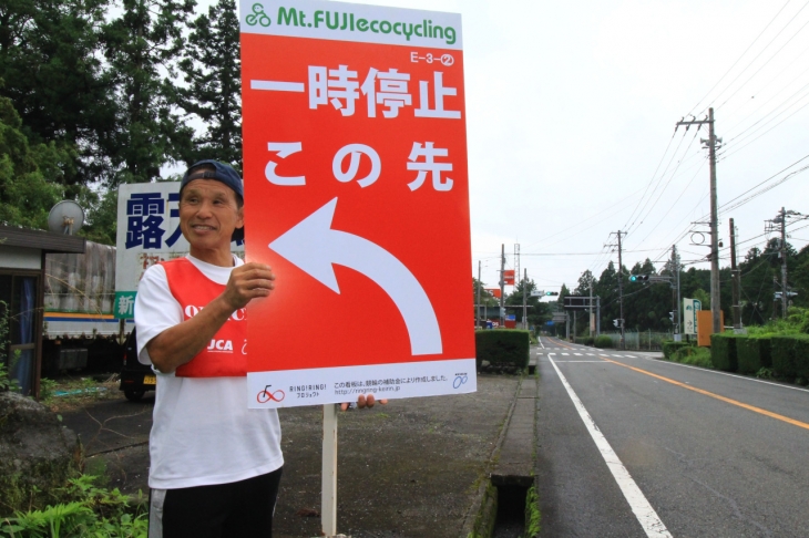 一人で走っていても迷子にならないよう看板があちこちに。初心者でも安心だ