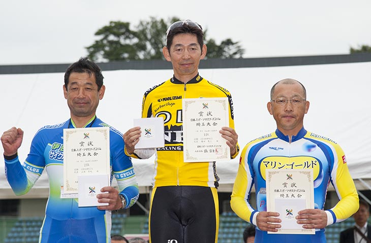 男子3km個人追抜き表彰　優勝は藤田晃三さん