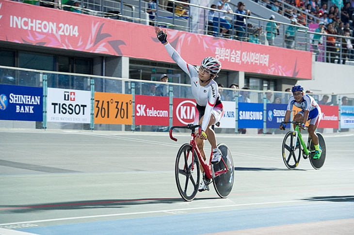 ポイントレース1位の橋本英也(鹿屋体育大学)