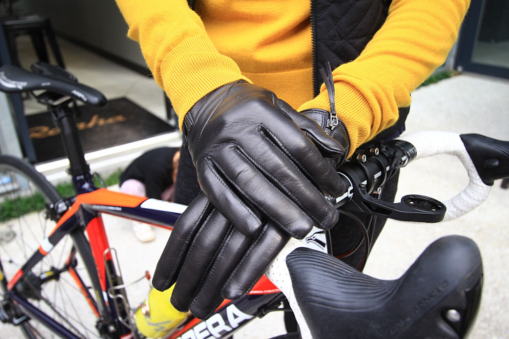 アフリカンへアシープのレザーを使ったWomens Leather Town Gloves