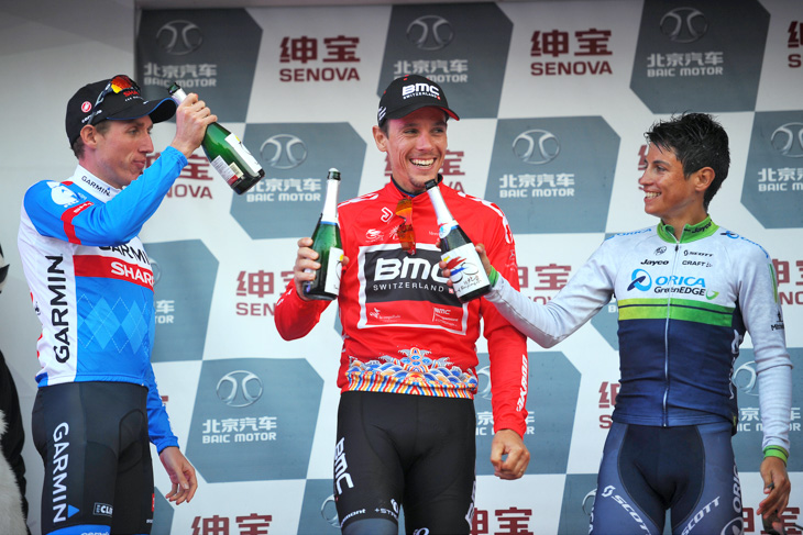 総合優勝を飾ったフィリップ・ジルベール（ベルギー、BMCレーシング）