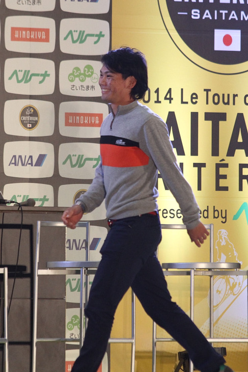 サプライズゲストとして登場した新城幸也(ユーロップカー)