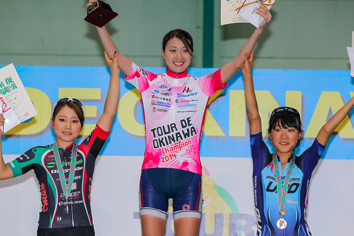 ツール・ド・おきなわ2014女子国際レースでは2位表彰台を獲得した