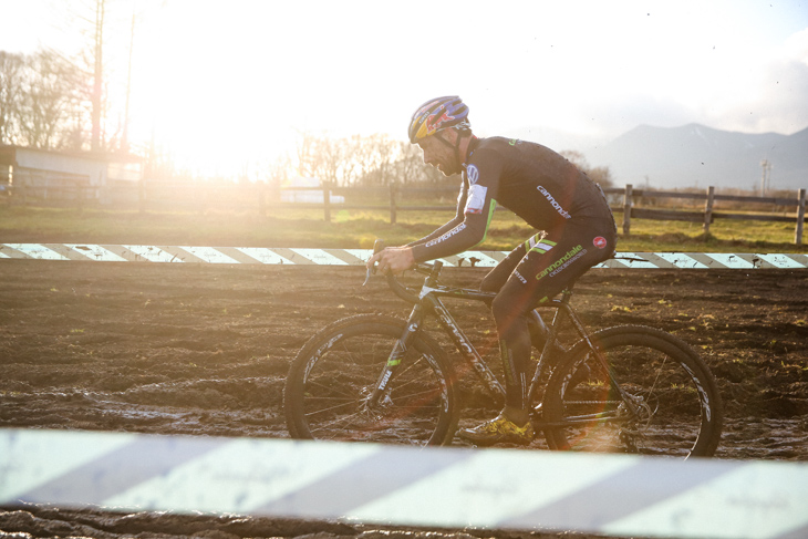 ベルトリーニの14秒後ろにまで迫ったティモシー・ジョンソン（アメリカ、Cannonadale/Cyclocrossworld.com）