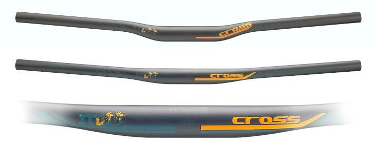 マッド Cross bar(上:riser、中:flat、下:クランプ部ロゴ)