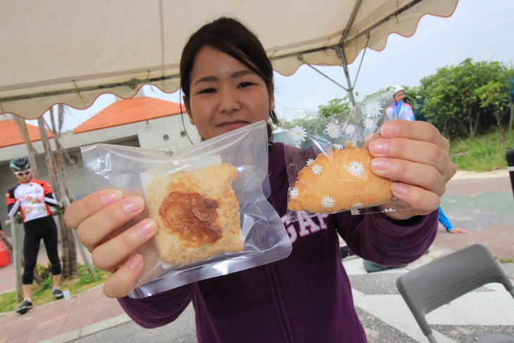 金武(きん)町名産のタロイモを使った田芋パイ。上品な甘さで美味しかった