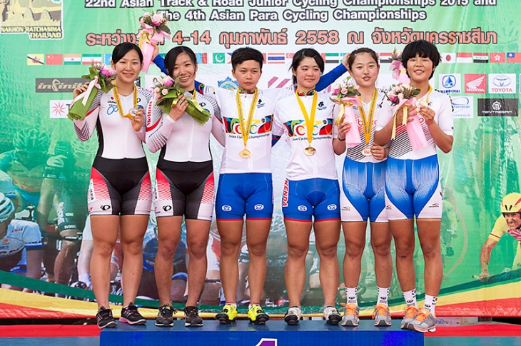 女子ジュニアチームスプリント 2位の日本(鈴木奈央・大久保花梨)
